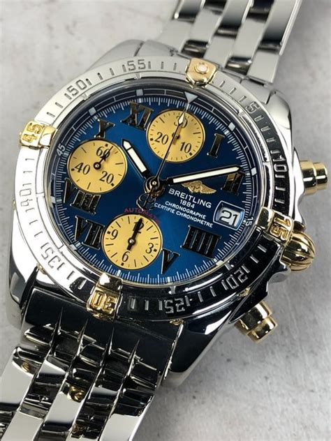 breitling chrono cockpit automatic b13357|breitling chronomat automatic blue dial.